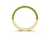 Yellow gold Pavé Round Peridot Channel Set Band_21