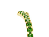 Yellow gold Pavé Round Peridot Chevron Band with Shared Prong Setting_11