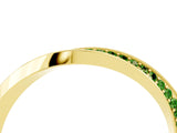 Yellow gold Pavé Round Peridot Twist Band_10
