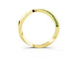 Yellow gold Pavé Round Peridot Twist Band_27