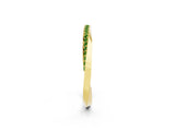 Yellow gold Pavé Round Peridot Twist Band_38