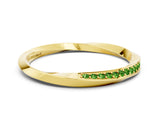 Yellow gold Pavé Round Peridot Twist Band_38