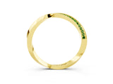 Yellow gold Pavé Round Peridot Twist Band_39
