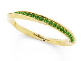 Yellow gold Pavé Round Peridot Twist Band_39