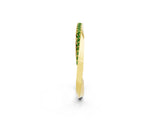 Yellow gold Pavé Round Peridot Twist Band_40