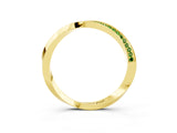 Yellow gold Pavé Round Peridot Twist Band_41