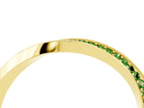 Yellow gold Pavé Round Peridot Twist Band_42