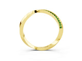 Yellow gold Pavé Round Peridot Twist Band_9