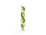 Yellow gold Pavé Round Peridot Twist Eternity Band with Shared Prong Setting_20
