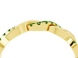 Yellow gold Pavé Round Peridot Twist Eternity Band with Shared Prong Setting_22