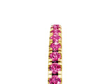 Yellow gold Pavé Round Pink Sapphire Half Eternity Band with Shared Prong Setting_23