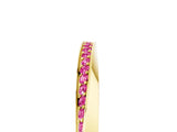Yellow gold Pavé Round Pink Sapphire Twist Band_17
