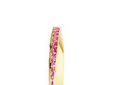 Yellow gold Pavé Round Pink Sapphire Twist Band_23
