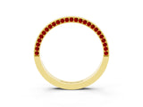 Yellow gold Pavé Round Ruby Channel Set Band_21