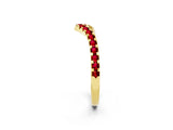 Yellow gold Pavé Round Ruby Chevron Band with Shared Prong Setting_8