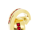 Yellow gold Pavé Round Ruby Crossover Band with Channel Setting_11