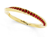 Yellow gold Pavé Round Ruby Twist Band_25