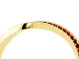 Yellow gold Pavé Round Ruby Twist Band_28