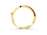 Yellow gold Pavé Round Ruby Twist Band_39
