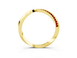 Yellow gold Pavé Round Ruby Twist Band_9