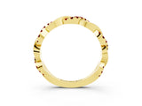Yellow gold Pavé Round Ruby Twist Eternity Band with Shared Prong Setting_33