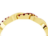 Yellow gold Pavé Round Ruby Twist Eternity Band with Shared Prong Setting_34