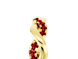 Yellow gold Pavé Round Ruby Twist Eternity Band with Shared Prong Setting_35