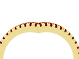 Yellow gold Pavé Round Ruby V-Shaped Chevron Band with Shared Prong Setting_10