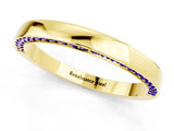 Yellow gold Pavé Round Tanzanite Channel Set Band_19