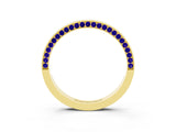 Yellow gold Pavé Round Tanzanite Channel Set Band_21
