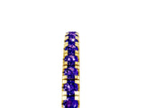 Yellow gold Pavé Round Tanzanite Half Eternity Band with Shared Prong Setting_11