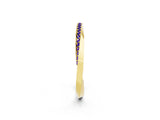 Yellow gold Pavé Round Tanzanite Twist Band_26