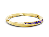 Yellow gold Pavé Round Tanzanite Twist Band_26