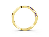 Yellow gold Pavé Round Tanzanite Twist Band_27