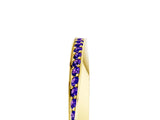 Yellow gold Pavé Round Tanzanite Twist Band_29