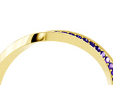 Yellow gold Pavé Round Tanzanite Twist Band_30