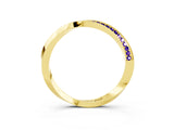 Yellow gold Pavé Round Tanzanite Twist Band_39