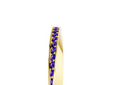 Yellow gold Pavé Round Tanzanite Twist Band_41
