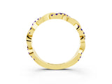 Yellow gold Pavé Round Tanzanite Twist Eternity Band with Shared Prong Setting_21