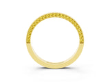 Yellow gold Pavé Round Yellow Sapphire Channel Set Band_21