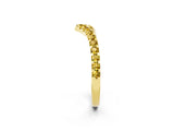 Yellow gold Pavé Round Yellow Sapphire Chevron Band with Shared Prong Setting_20