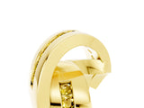 Yellow gold Pavé Round Yellow Sapphire Crossover Band with Channel Setting_23