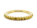 Yellow gold Pavé Round Yellow Sapphire Half Eternity Band with Shared Prong Setting_18