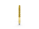 Yellow gold Pavé Round Yellow Sapphire Half Eternity Band with Shared Prong Setting_20