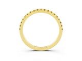 Yellow gold Pavé Round Yellow Sapphire Half Eternity Band with Shared Prong Setting_21