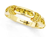 Yellow gold Pavé Round Yellow Sapphire Link Band with Bezel Setting_31
