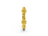 Yellow gold Pavé Round Yellow Sapphire Link Band with Bezel Setting_32