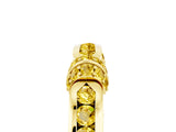 Yellow gold Pavé Round Yellow Sapphire Link Band with Bezel Setting_35