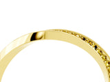Yellow gold Pavé Round Yellow Sapphire Twist Band_22
