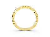 Yellow gold Pavé Round Yellow Sapphire Twist Eternity Band with Shared Prong Setting_33
